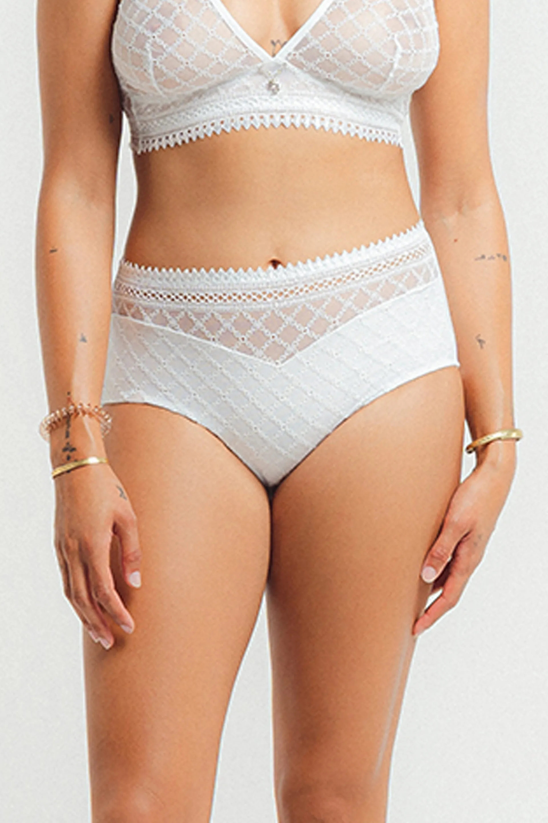 Paco High Waisted Brief Blanc