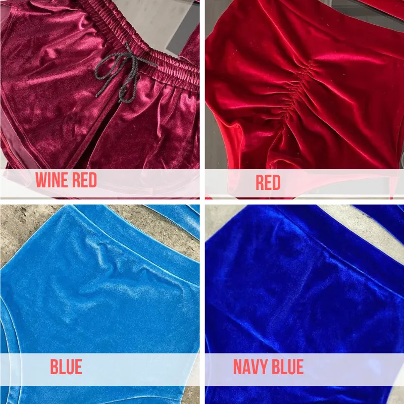 Pole dance wear set velour/velvet