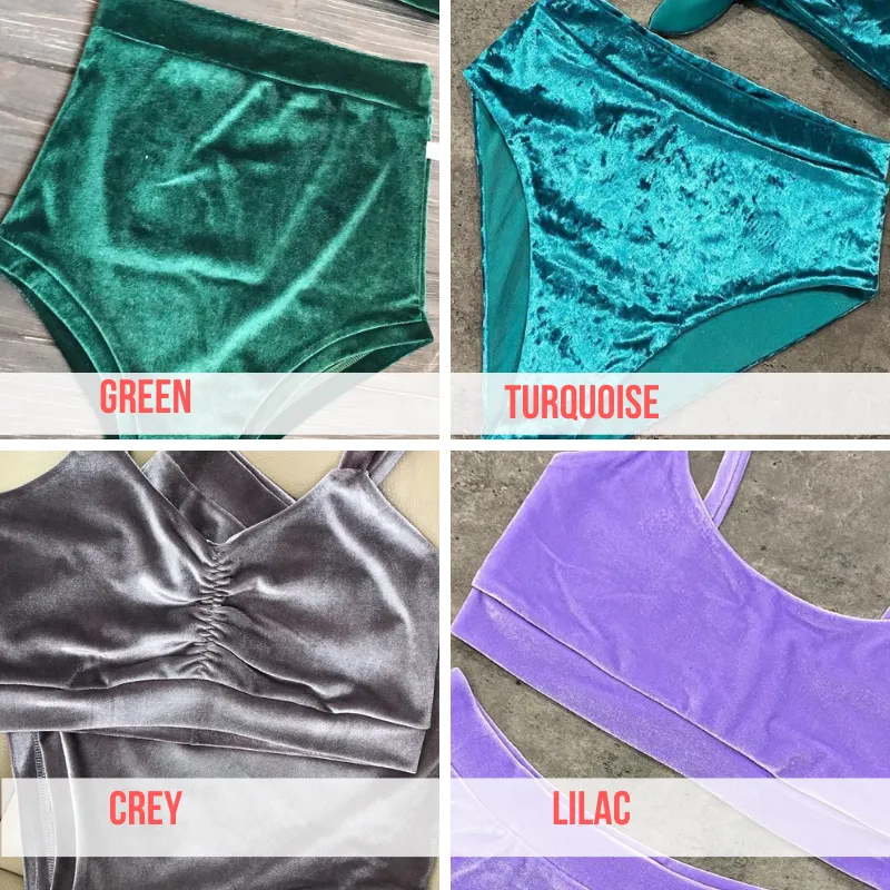 Pole dance wear set velour/velvet