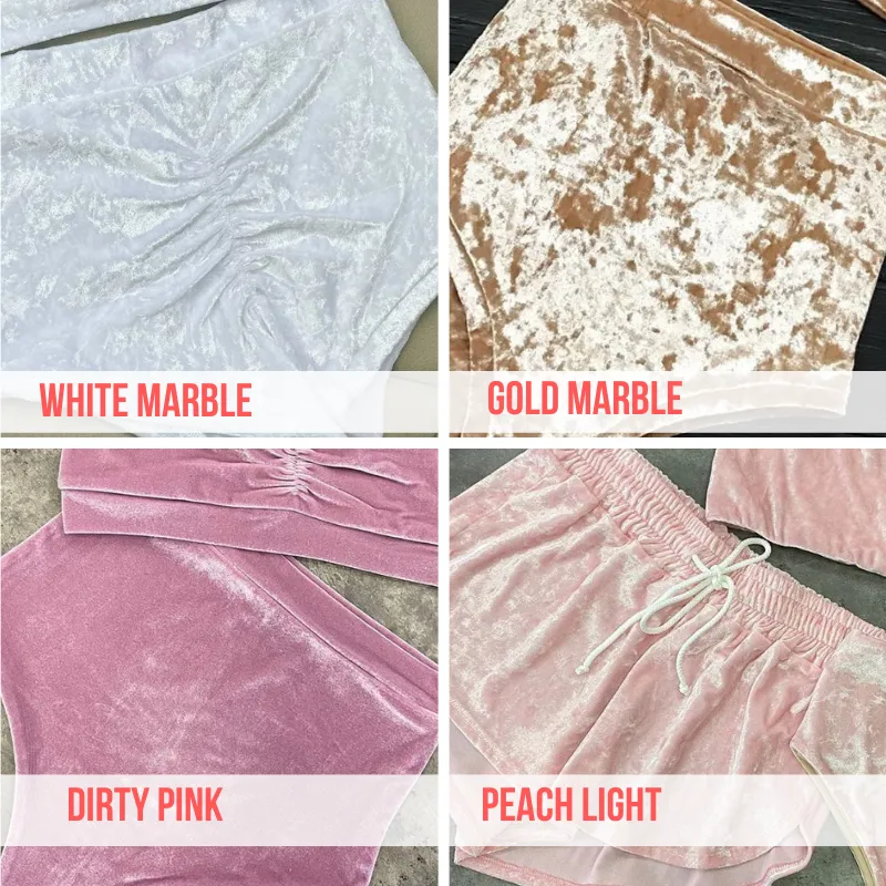 Pole dance wear set velour/velvet
