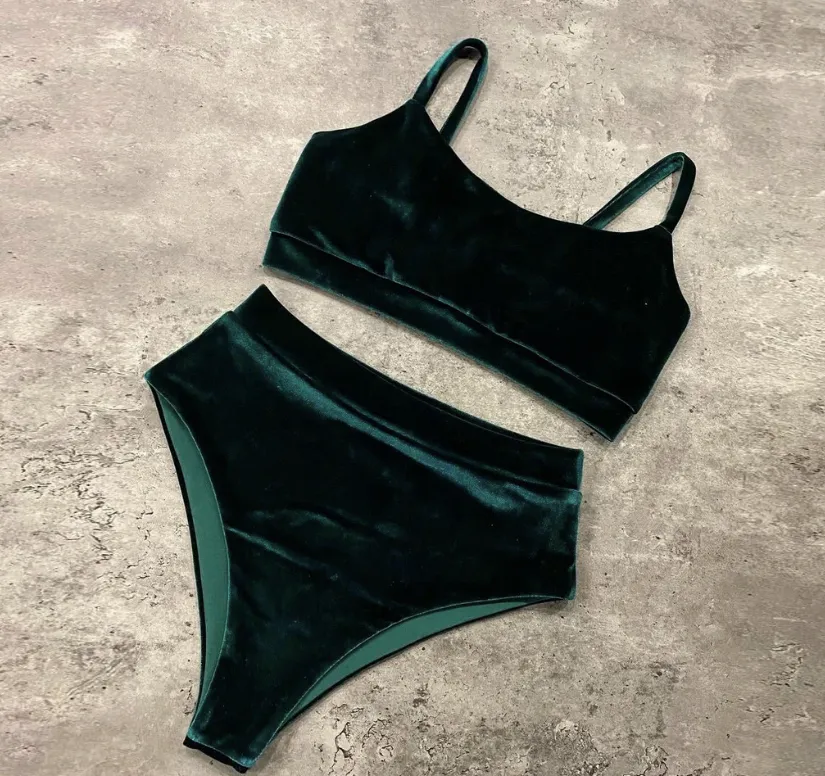 Pole dance wear set velour/velvet