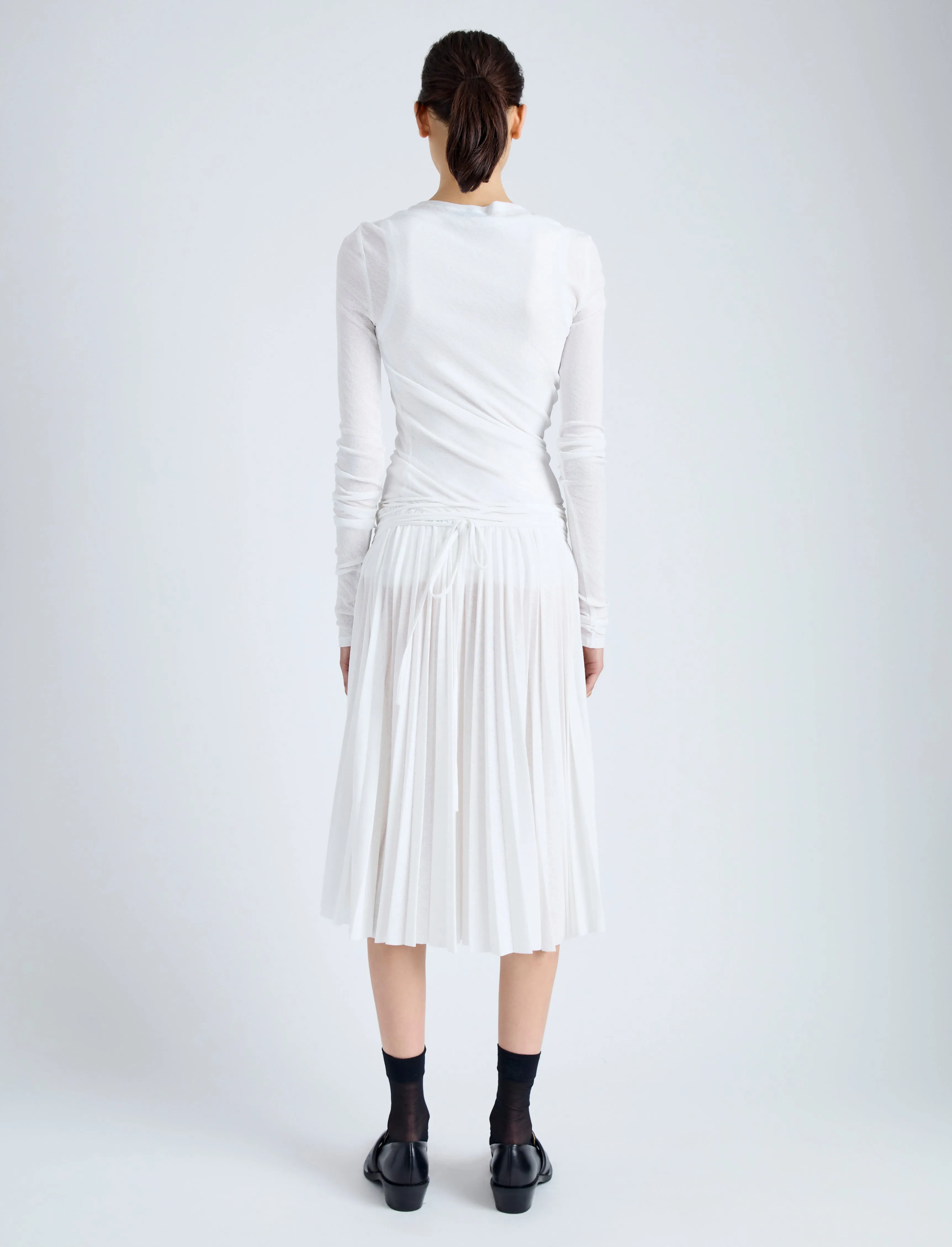 Proenza Schouler Margo Skirt in Gauzy Jersey - White