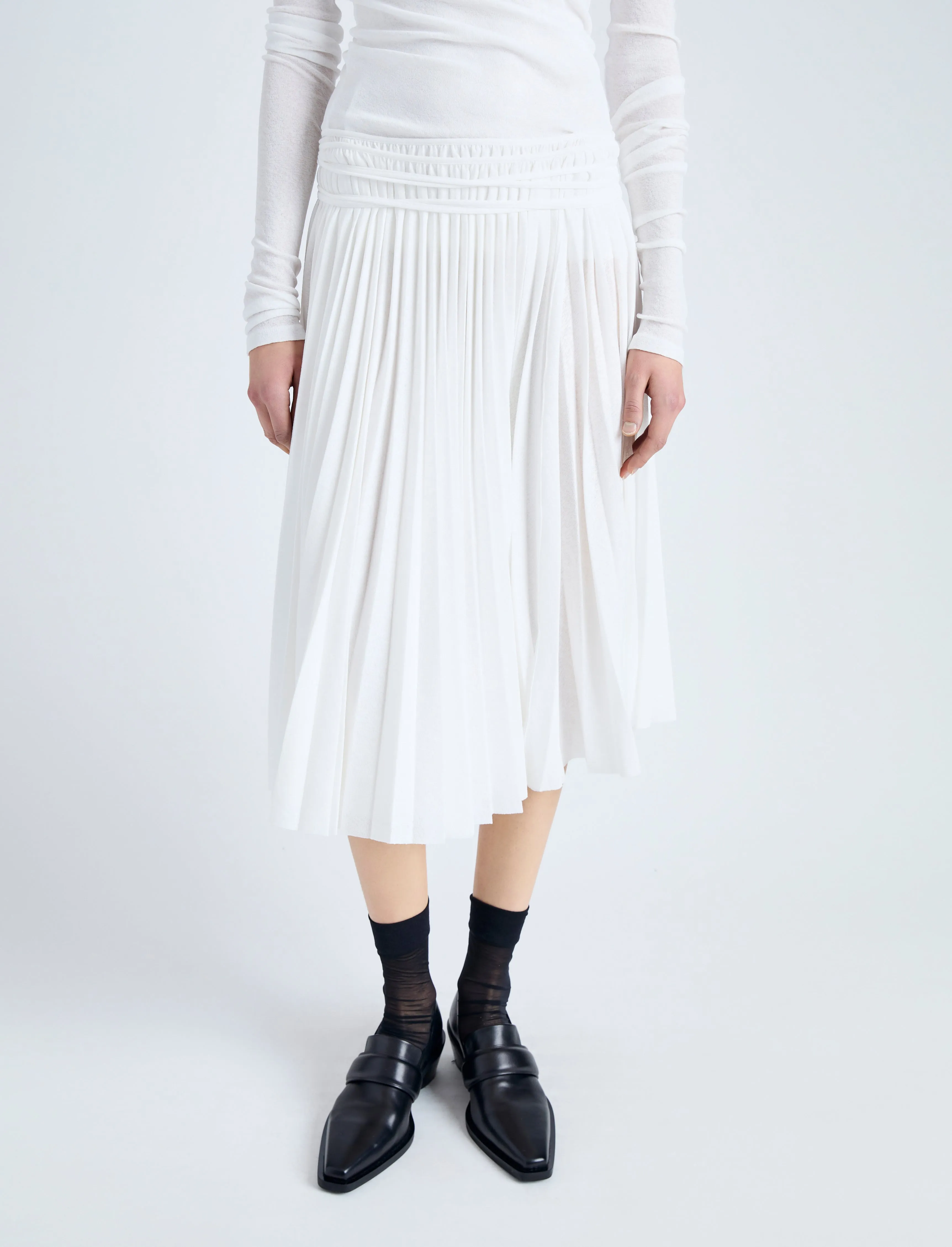Proenza Schouler Margo Skirt in Gauzy Jersey - White
