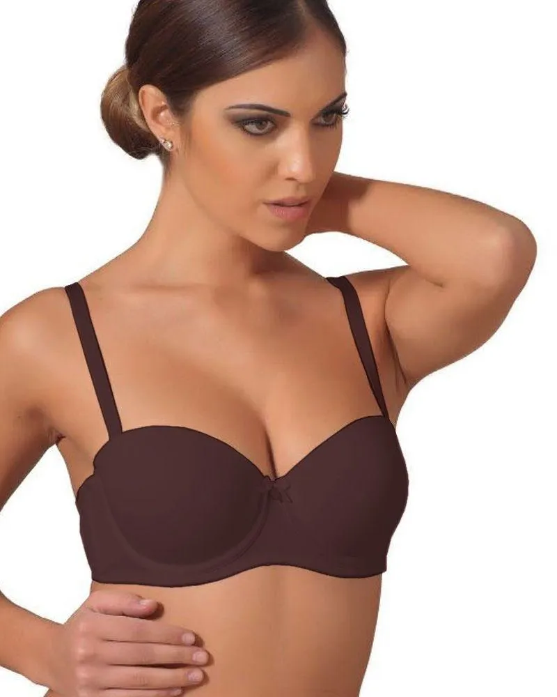 Pushup Bridal Bra - Brown - Single Padded Underwired Bra