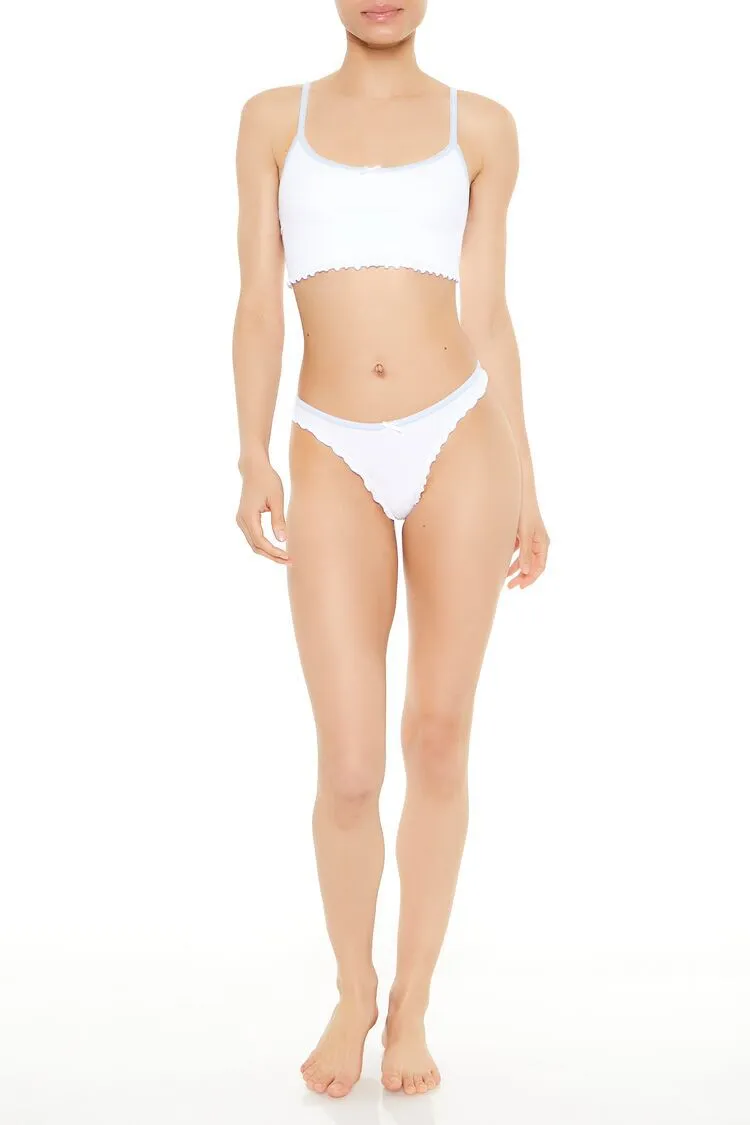 Seamless Bow Thong Panties