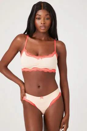 Seamless Contrast Lace Panties