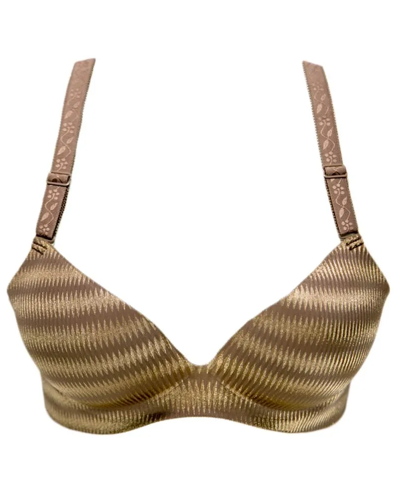 Self Design Sexy Soft Touch Push Up Bra - Brown