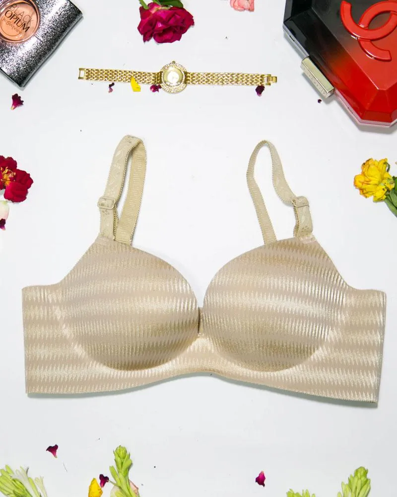 Self Design Sexy Soft Touch Push Up Bra - Skin