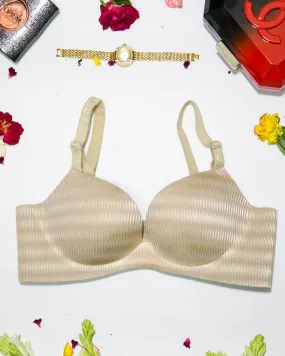 Self Design Sexy Soft Touch Push Up Bra - Skin