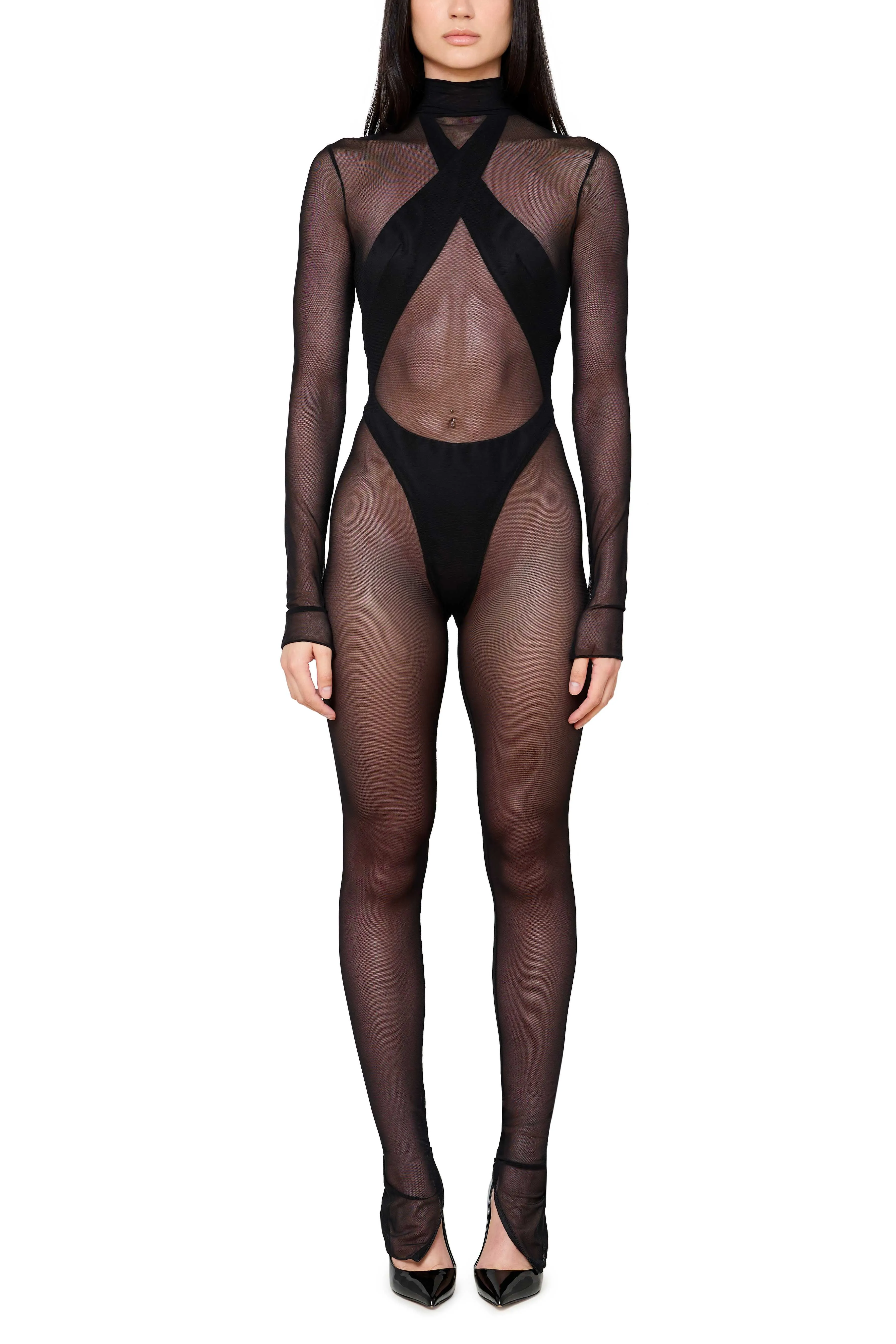 Sheer Mesh Jumpsuit