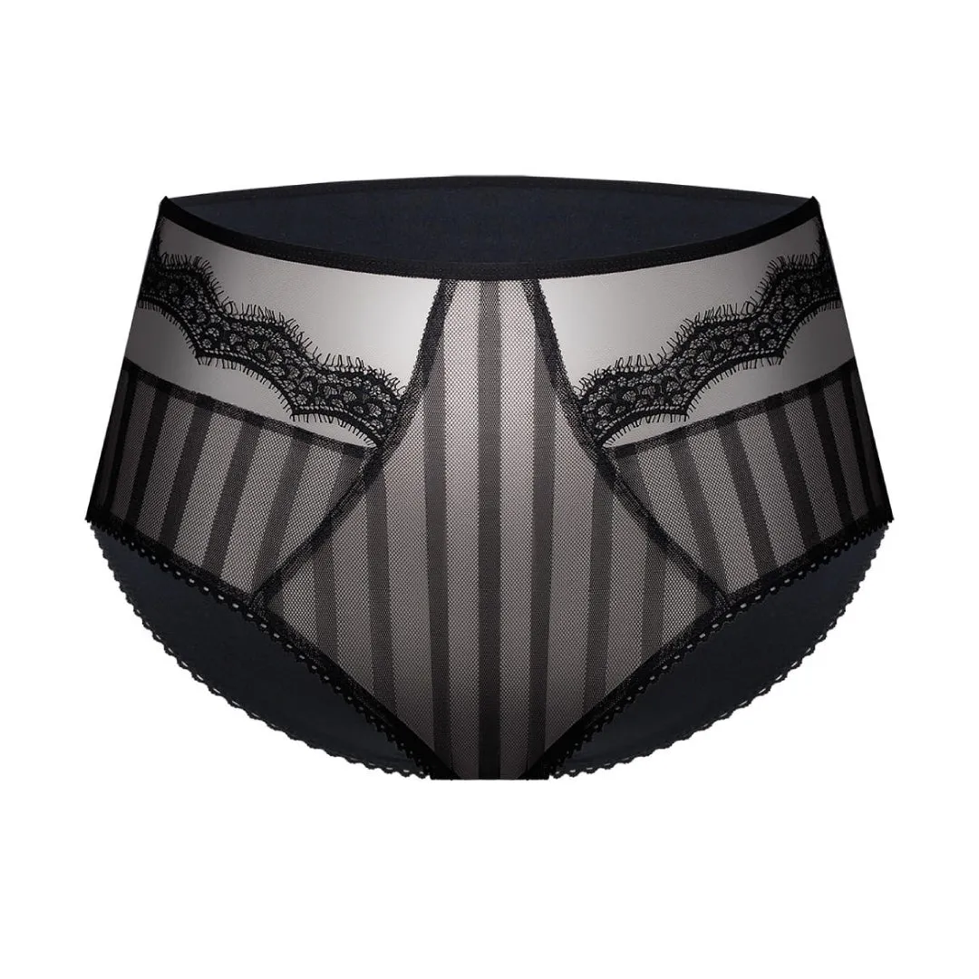 Sheer See Through High Waist Brief Panty Stefani
