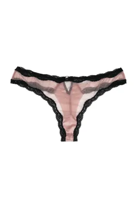 Sheer Tulle Thong- Petal