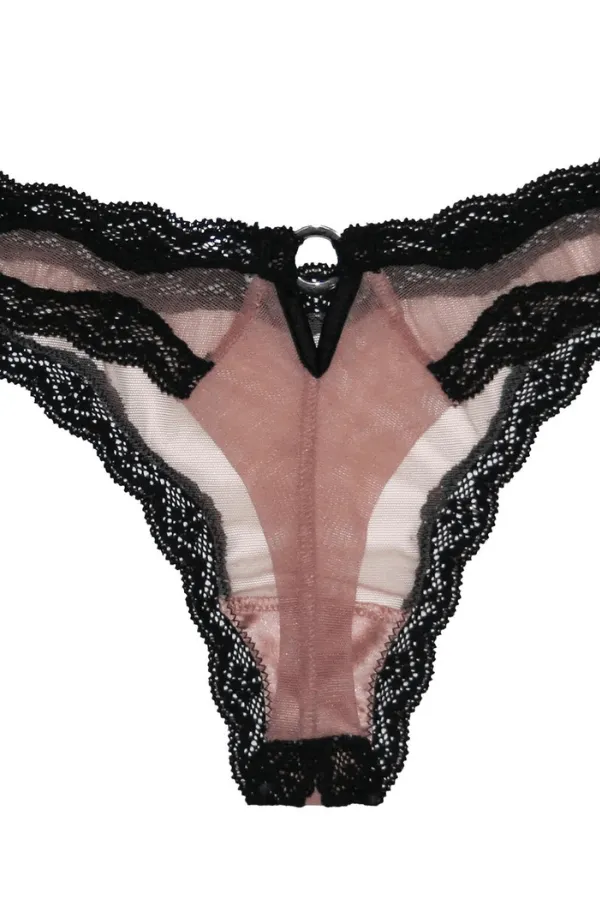 Sheer Tulle Thong- Petal