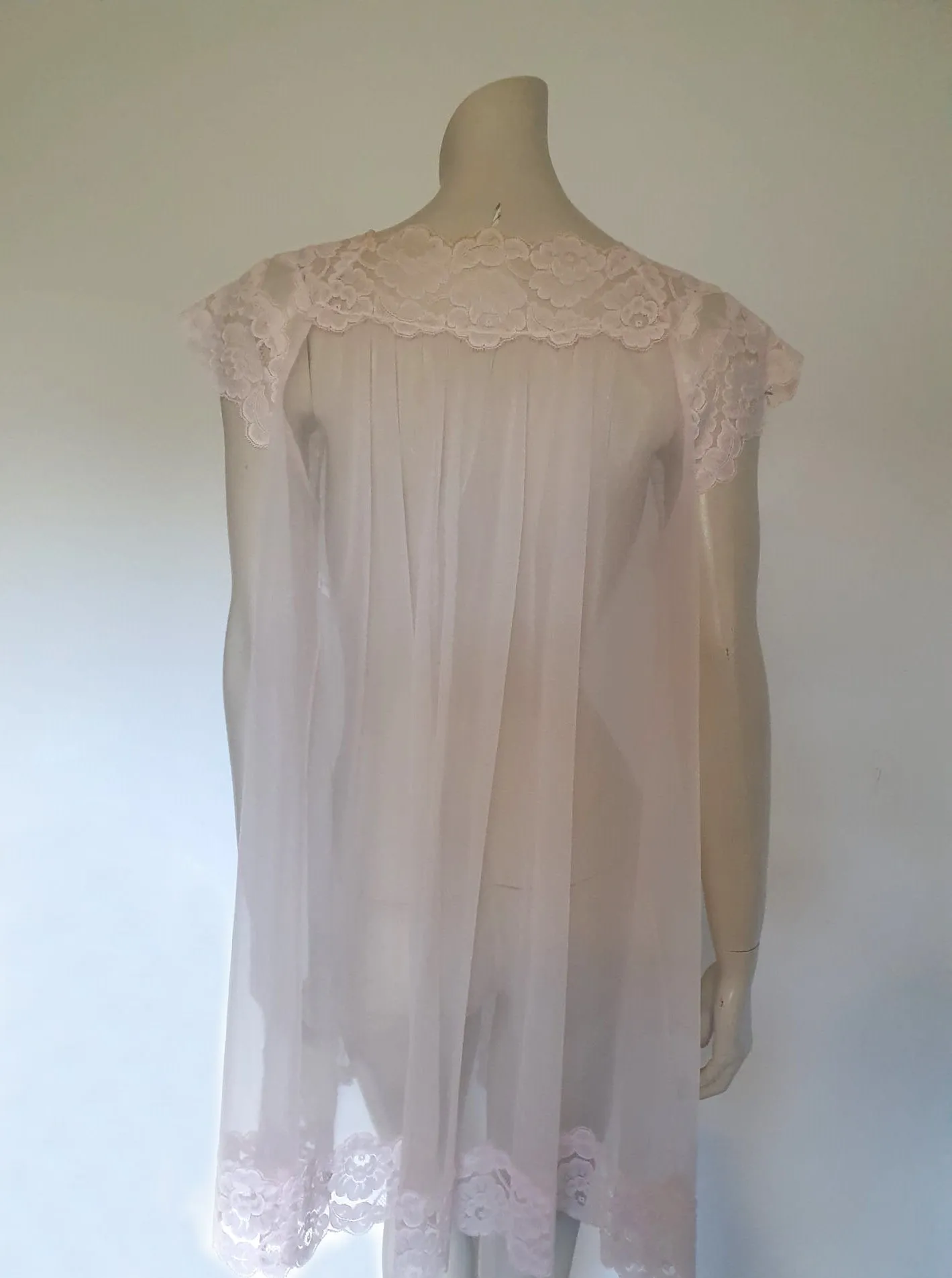 Short Sheer Shell Pink Robe by Shadowline