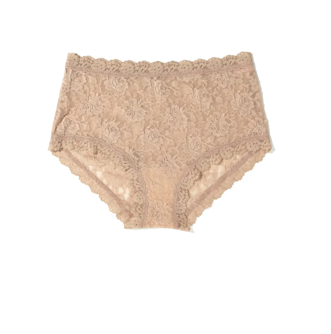 Signature Lace High Rise Boyshort in Nude