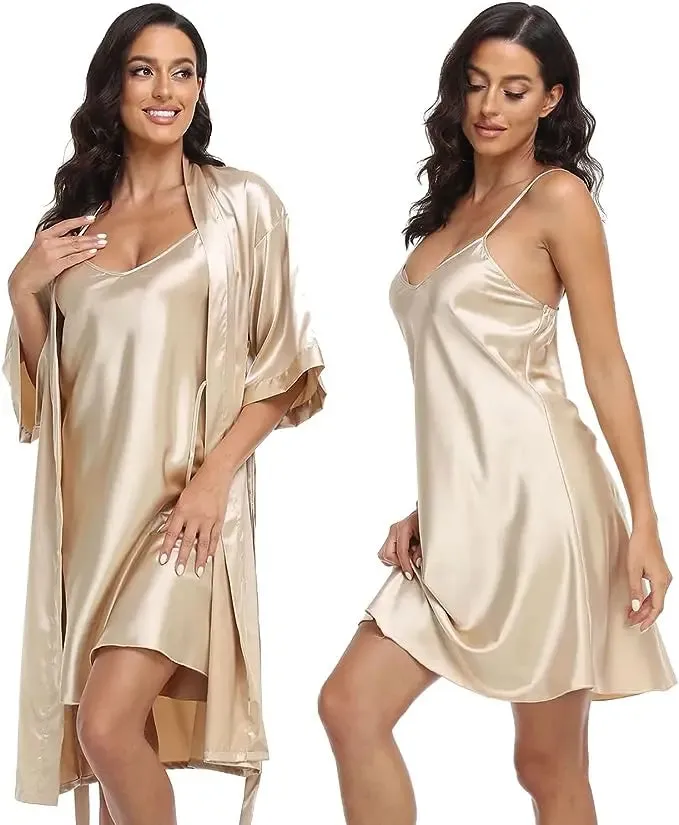 Silk Evening Chemise Nightgown