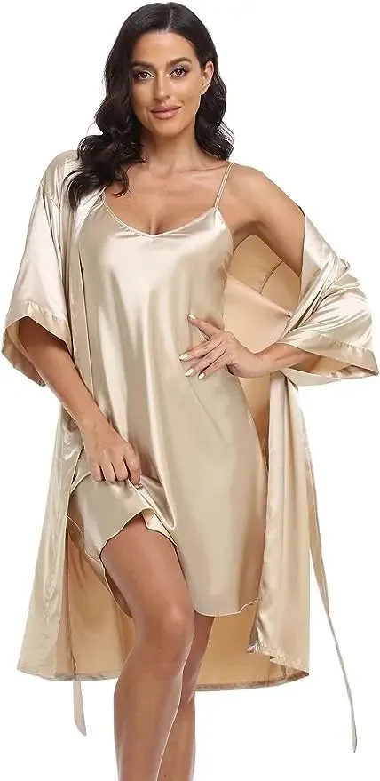 Silk Evening Chemise Nightgown
