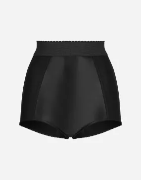 Silk Satin And Stretch Marquisette High-Waisted Panties