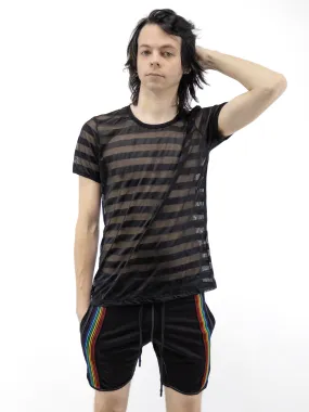 Striped Mesh Tee UNISEX