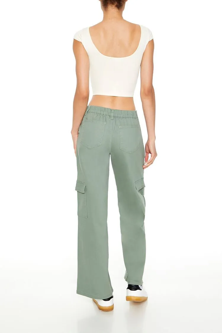 Twill Low-Rise Cargo Pants