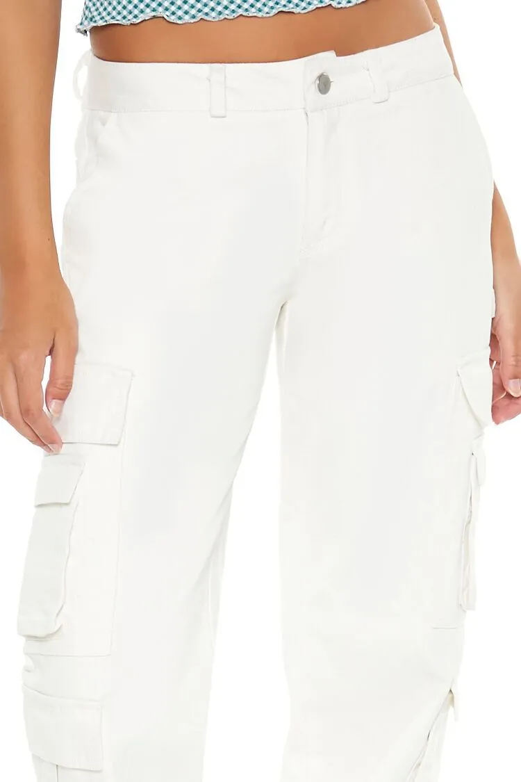 Twill-Low-Rise Cargo Pants