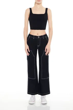 Twill Low-Rise Carpenter Pants