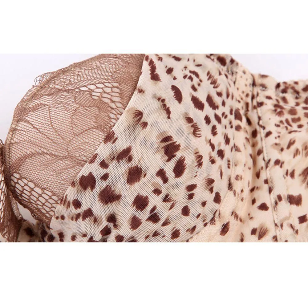Underwired Cheetah Print Double Padded Bra