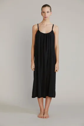 Victoria Silk Nightgown - Black