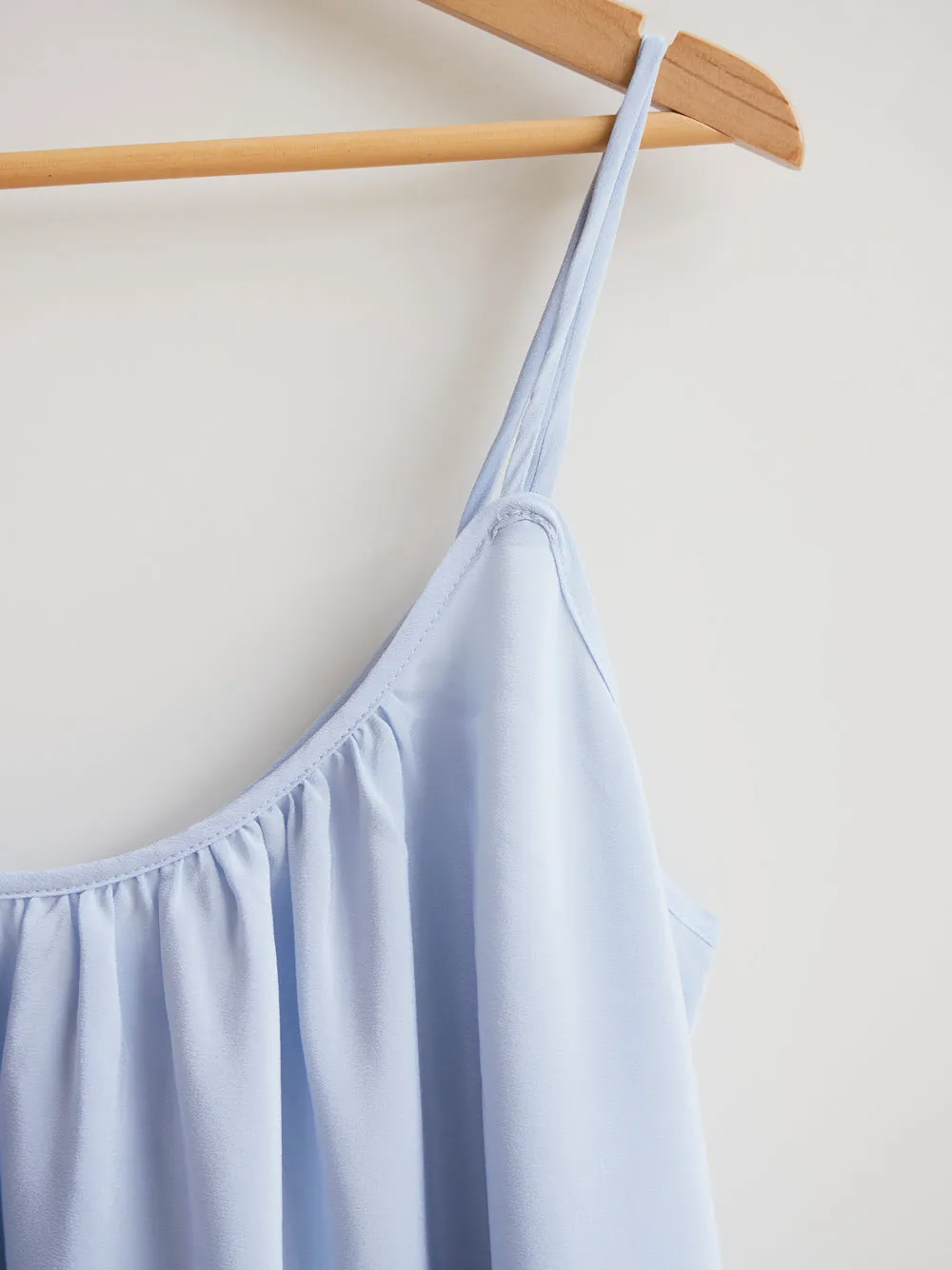 Victoria Silk Nightgown - Pale Blue