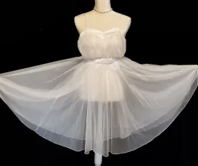 VINTAGE HENSON KICKERNICK GRECIAN GODDESS LOOK 2 TIER BRIDAL WEDDING NIGHTGOWN
