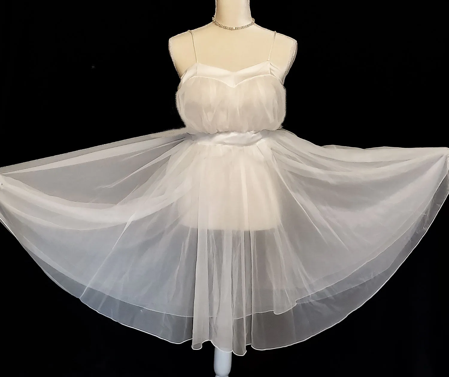 VINTAGE HENSON KICKERNICK GRECIAN GODDESS LOOK 2 TIER BRIDAL WEDDING NIGHTGOWN