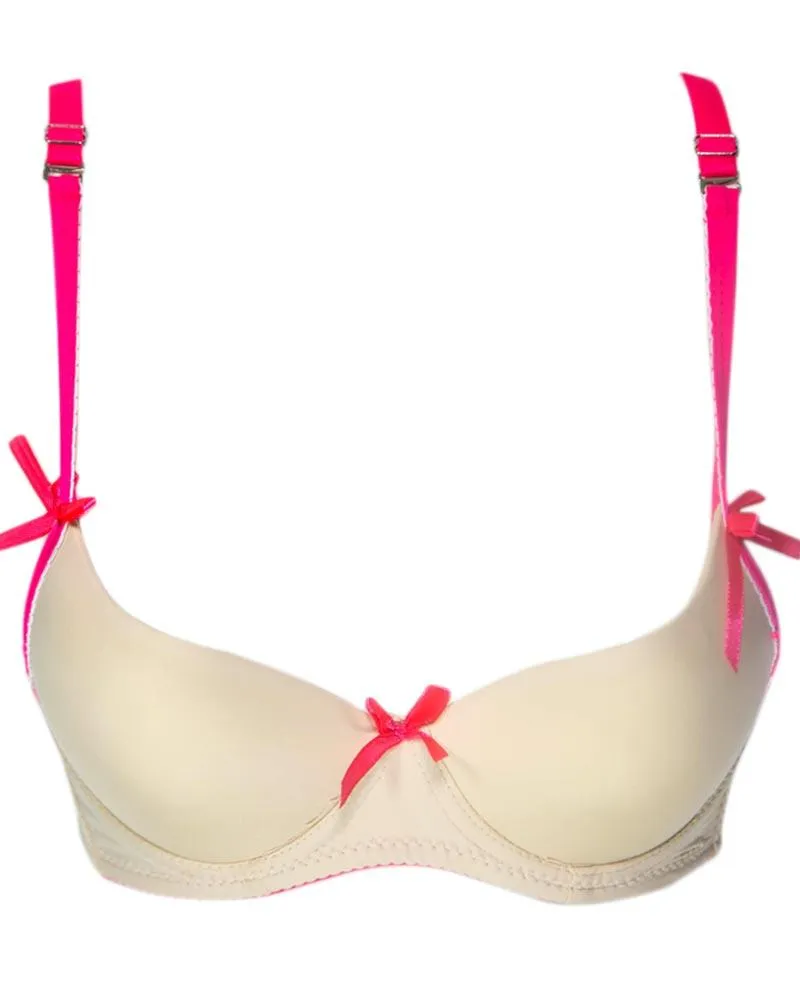 Women Push up Underwire Bra Smoothing Lace Everyday Bra - Skin