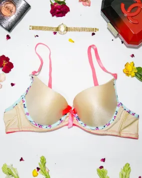 Women Push up Underwire Smoothing Bra - Skin - 678