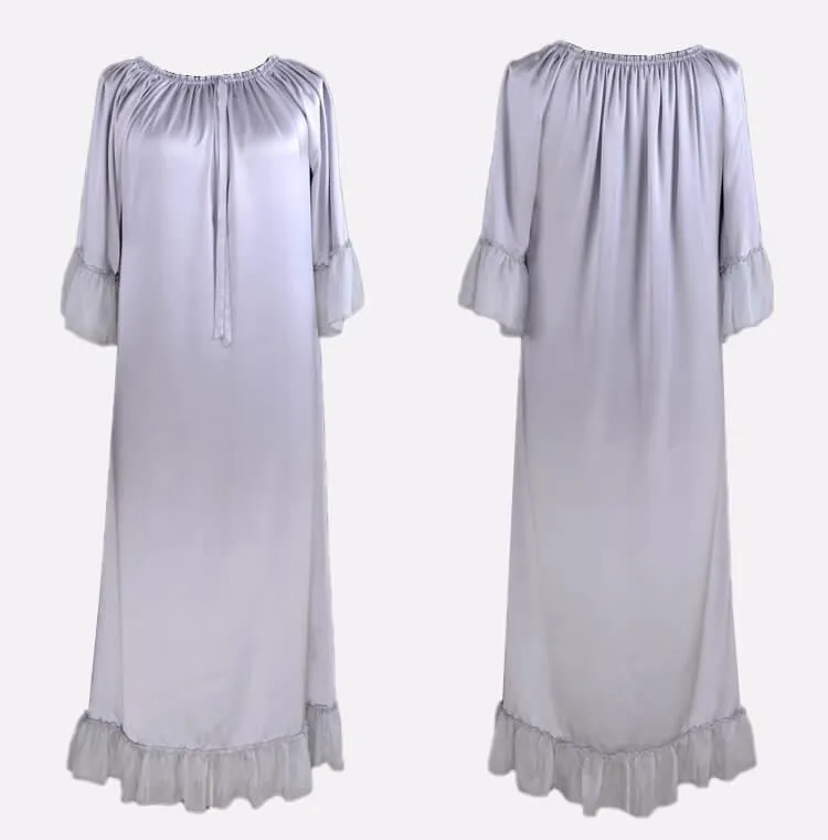 Women's Long 100% Silk Nightgown Silk Nightdress