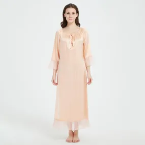 Women's Long 100% Silk Nightgown Silk Nightdress