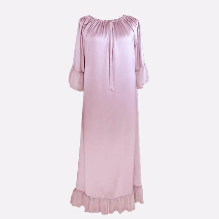 Women's Long 100% Silk Nightgown Silk Nightdress
