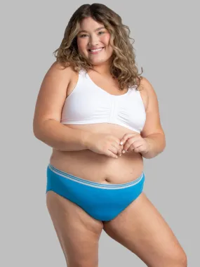 Women's Plus Fit for Me&reg; Heather Cotton Hi-Cut Panty, Assorted 10 Pack