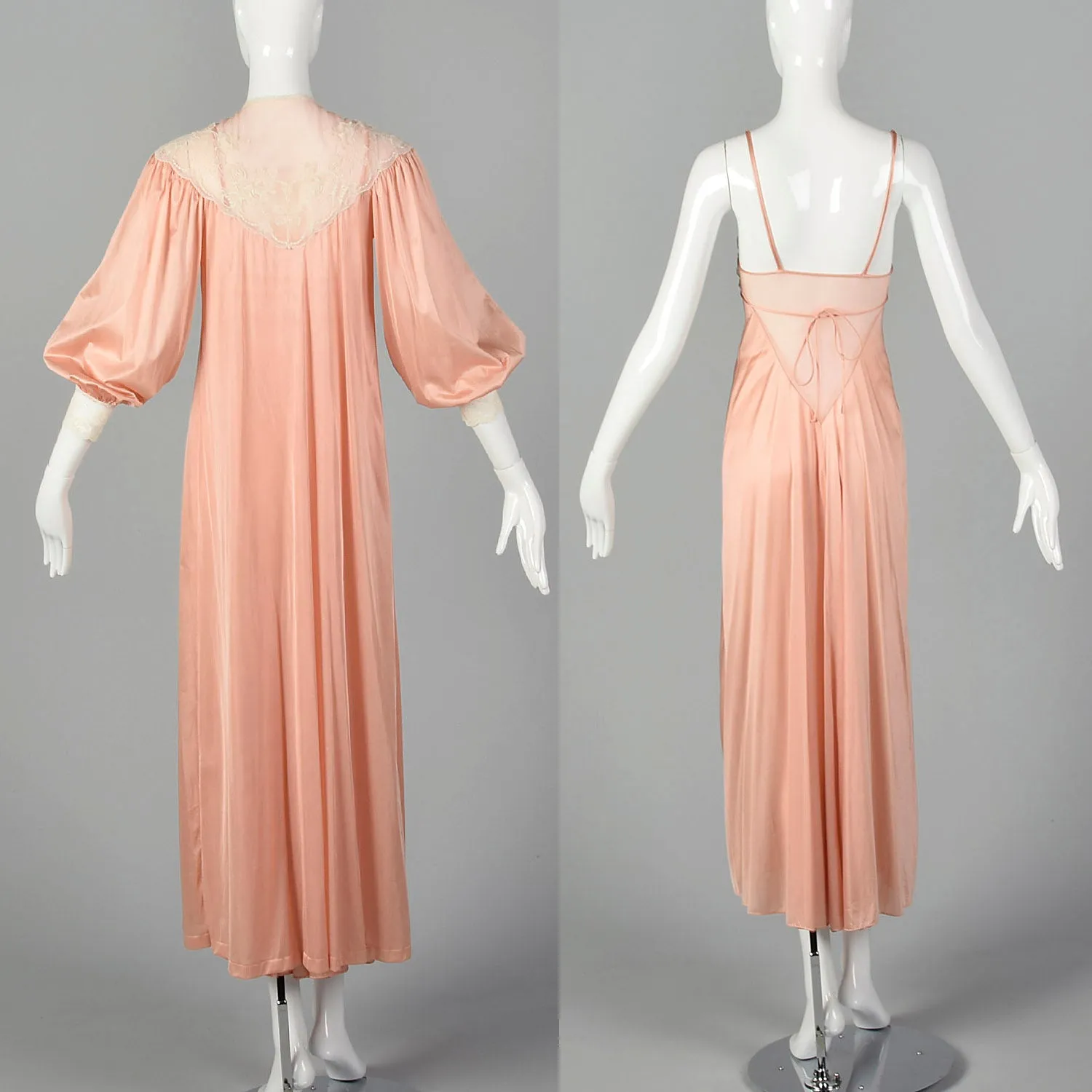 XS 1970s Kayser Nightgown & Peignoir Set