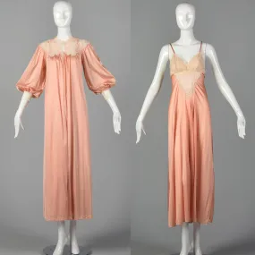 XS 1970s Kayser Nightgown & Peignoir Set