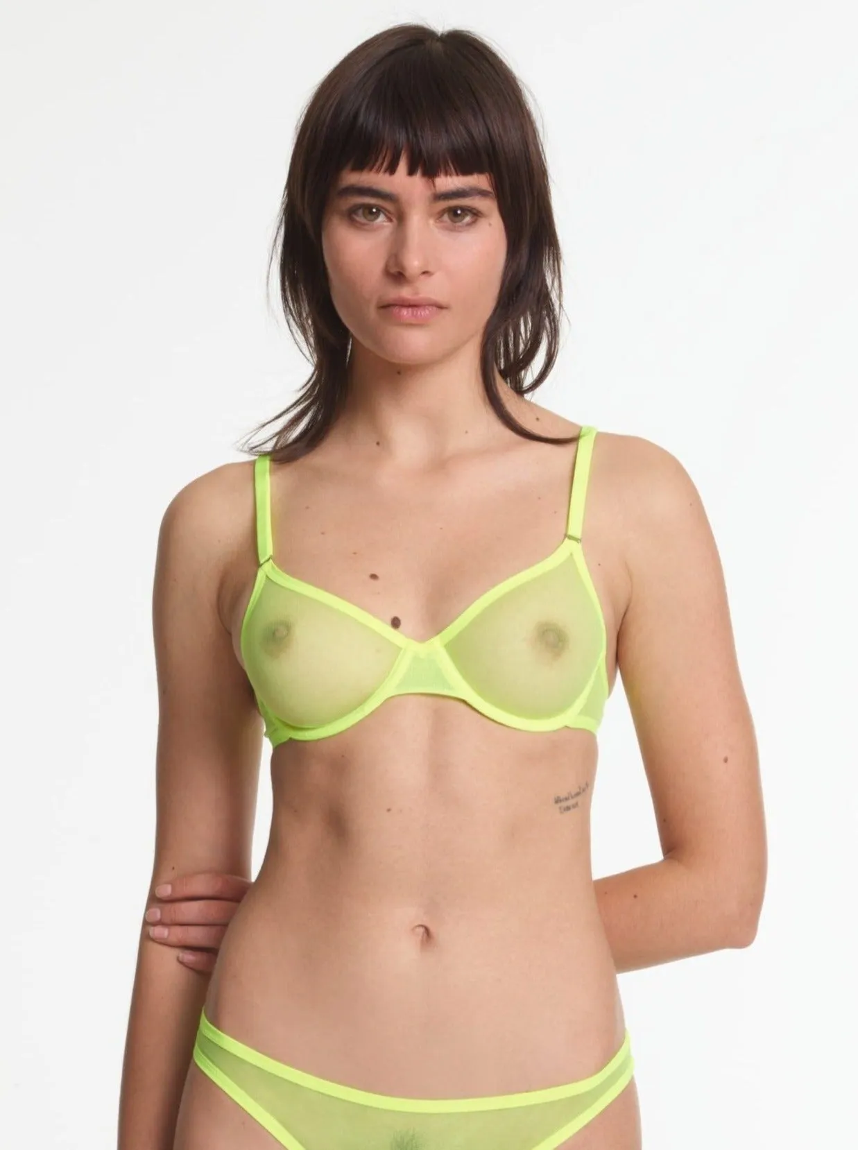Yasmine Eslami: Jeanne Mesh Underwire Bra - 32C, 32F, 34E